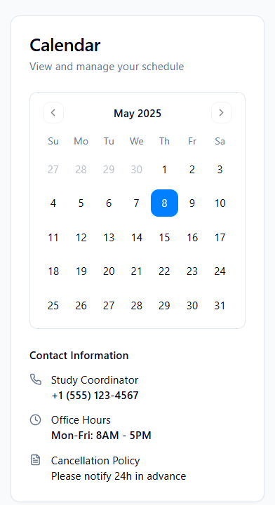 Calendar Feature